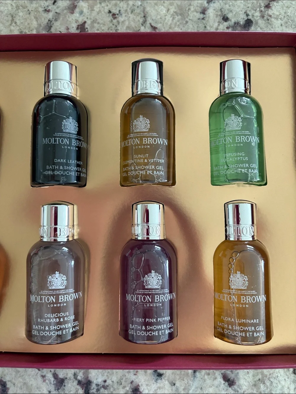 Molton brown unused travel body wash set